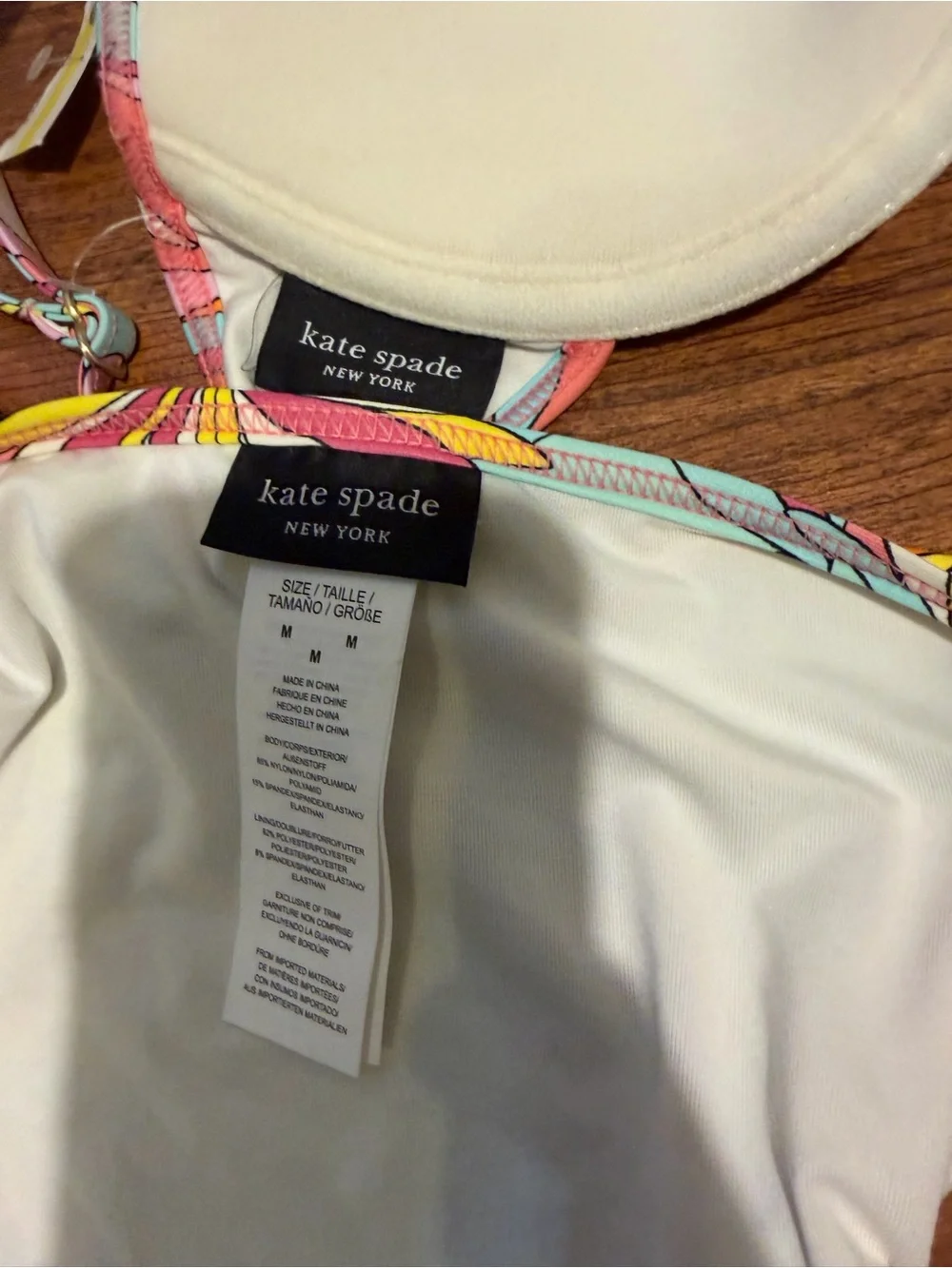 Kate spade women's Pink Multicolor Floral Tie-Back Bikini Set